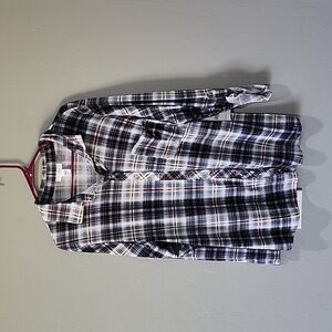 Just Be Monochrome Plaid Button-Down Shirt